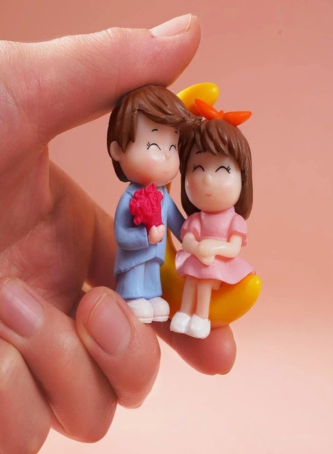 ascension Cute Couple Miniature Figurine Showpiece Gift for Your Love Romantic Valentine Day Gift for Girlfriend Boyfriend Small Cute Baby Couple Showpiece Valentine Gift Miniature Valentines Gifts - Image 3